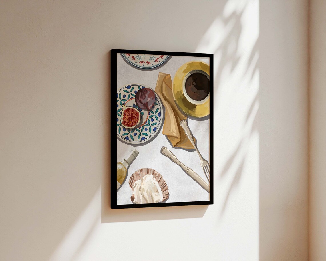 Fig And Oyster Kitchen Decor, French Food Poster - Image 3