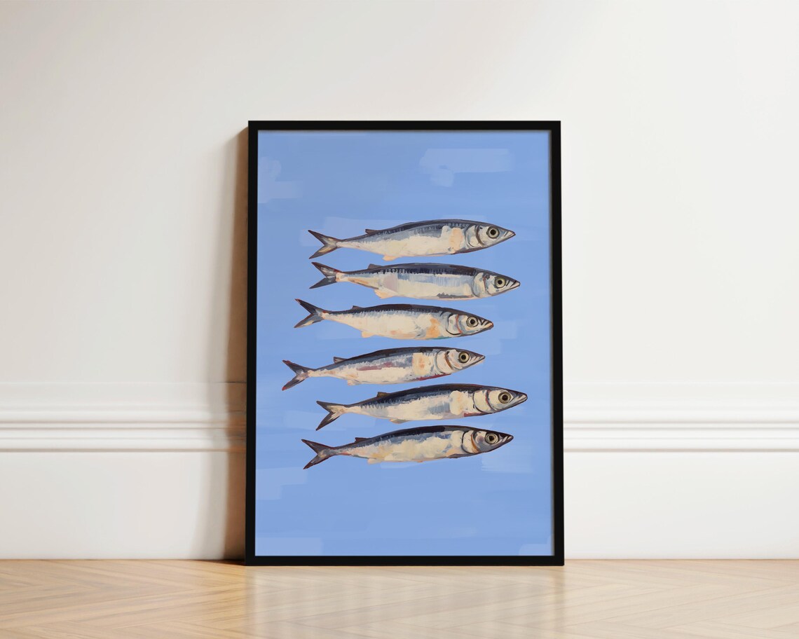 Sardines Kitchen Art Print, Fish Lover Poster