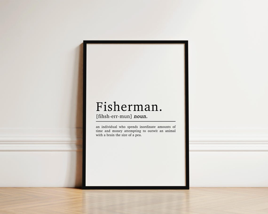 Fisherman Definition Fishing Art Print, Carp Art