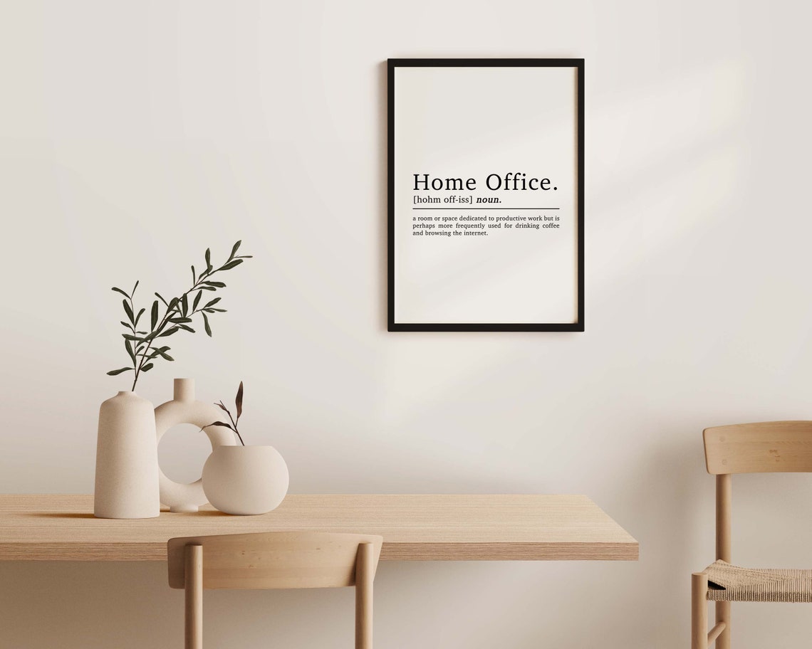 Home Office Definition Funny Work From Home Art Print - Image 3