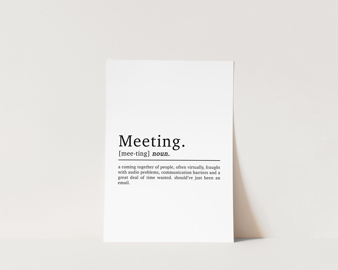 Meeting Definition Work From Home Office Art Print - Image 3