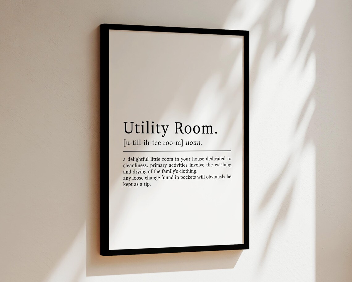 Laundry Room Definition Typography Poster Print - Image 2