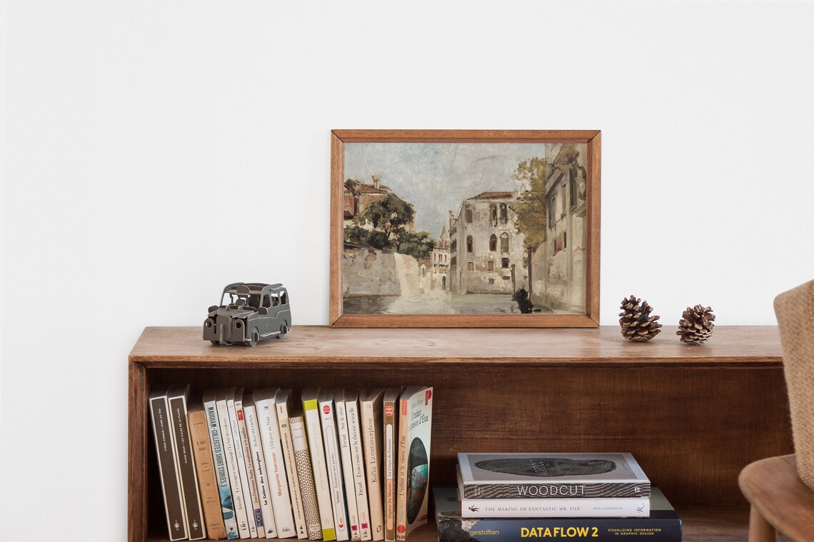 Venice Canal Painting, European Landscape - Image 2