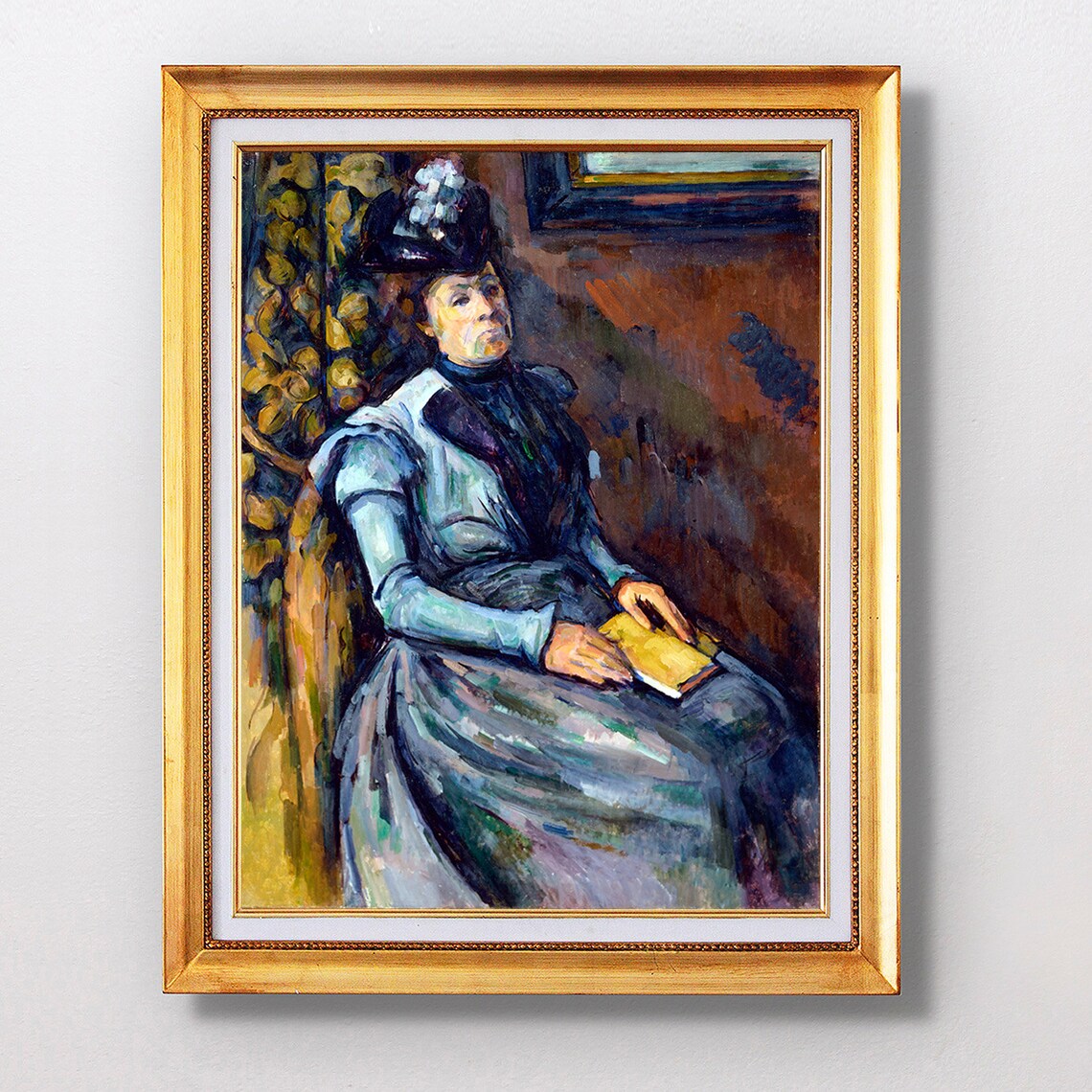 Paul Cezanne Seated Woman In Blue 1904 Fine Art Glice Sku 0274