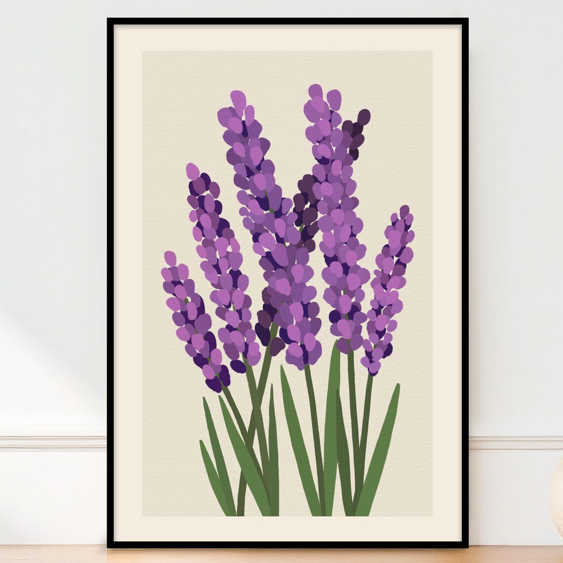 Purple Lavender Floral Botanical Spring Flower Field Art Poster