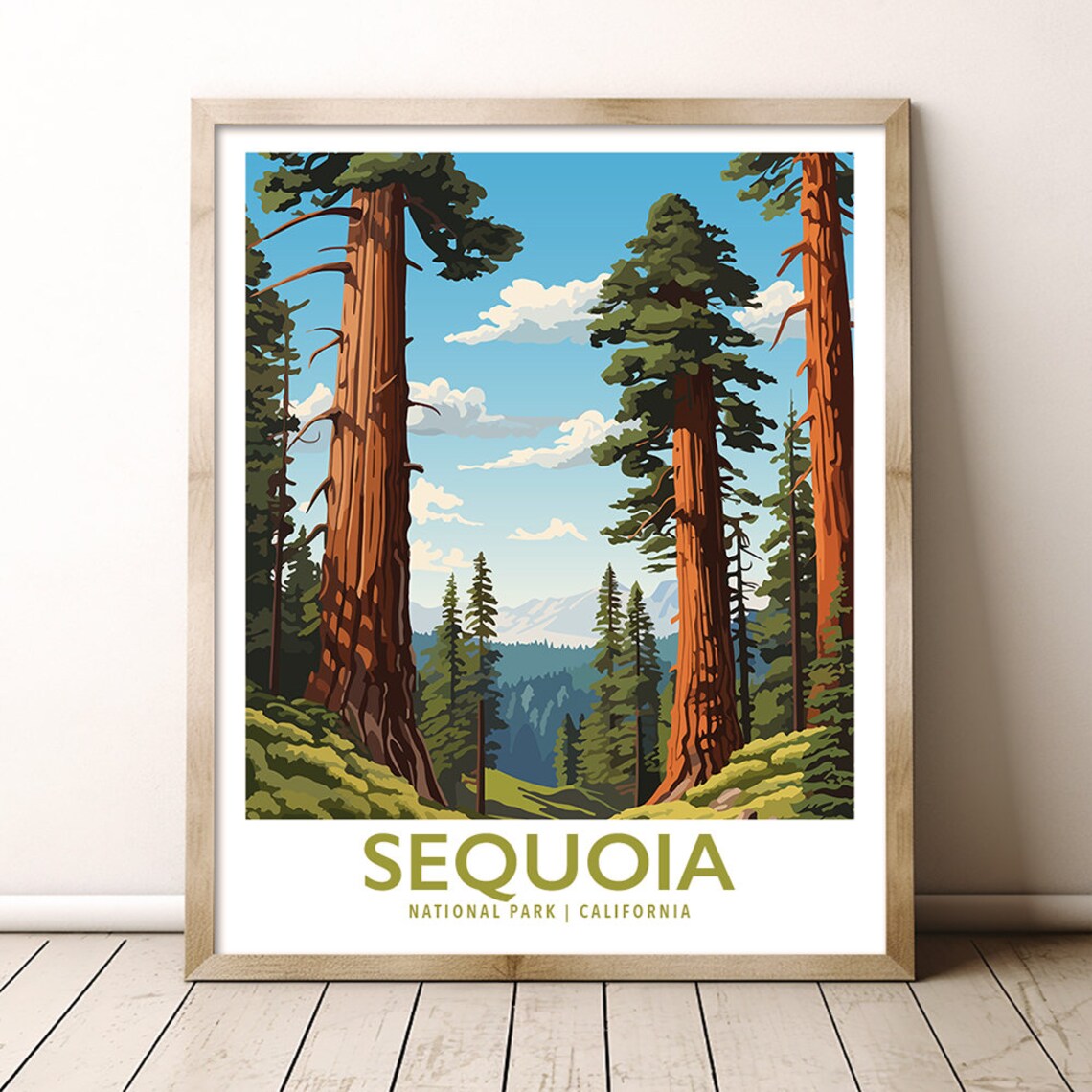 Sequoia National Park Hiking Wall Art Print