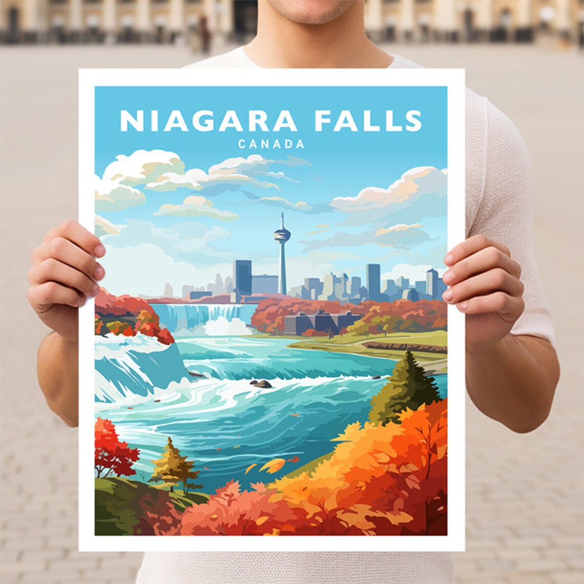 Niagara Falls Canada Ontario Travel Poster