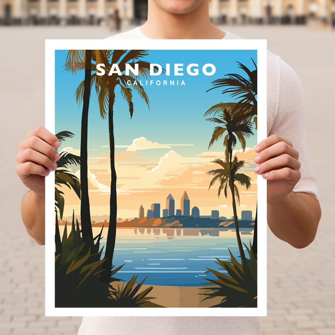San Diego California Travel Poster Print
