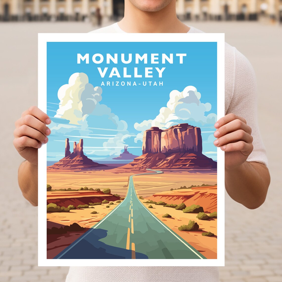 Monument Valley Arizona Utah Travel Poster