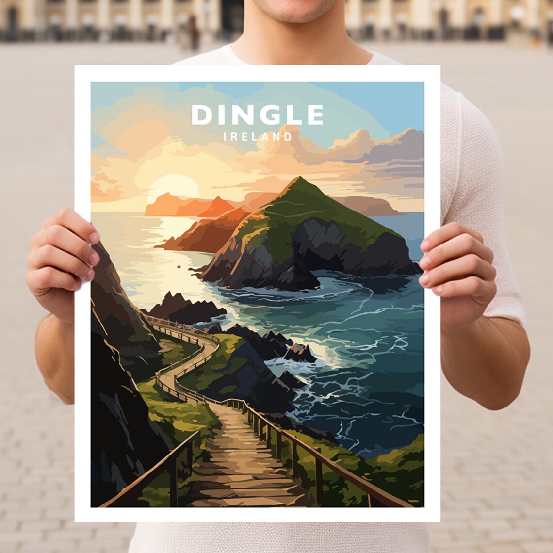 Dingle Ireland Travel Poster, Europe Wall Art