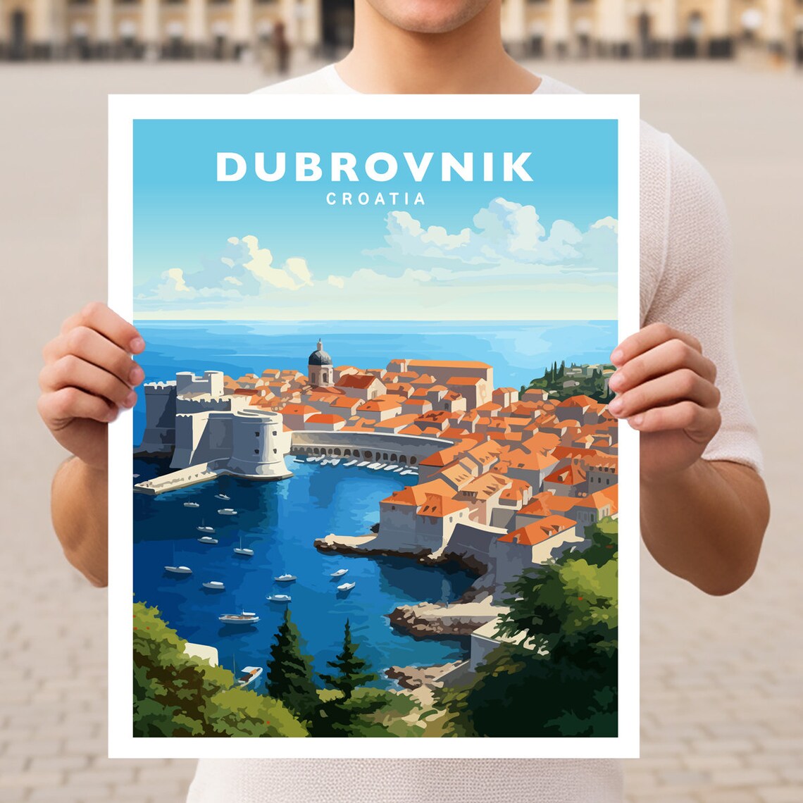 Dubrovnik Croatia Travel Wall Art Print