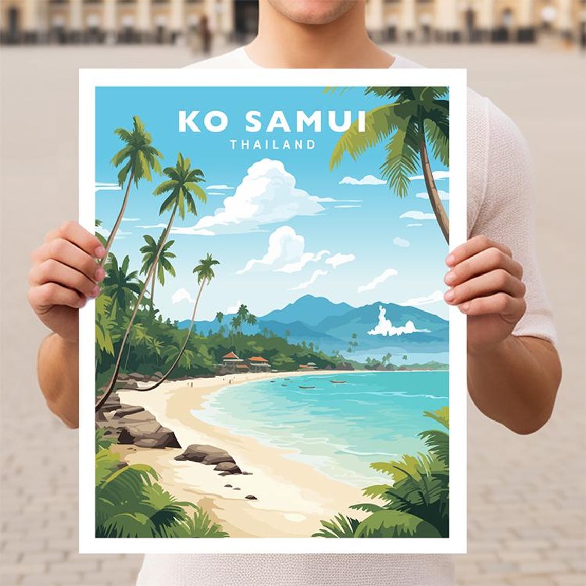 Ko Samui Thailand Tropical Palm Beach Island Paradise Poster