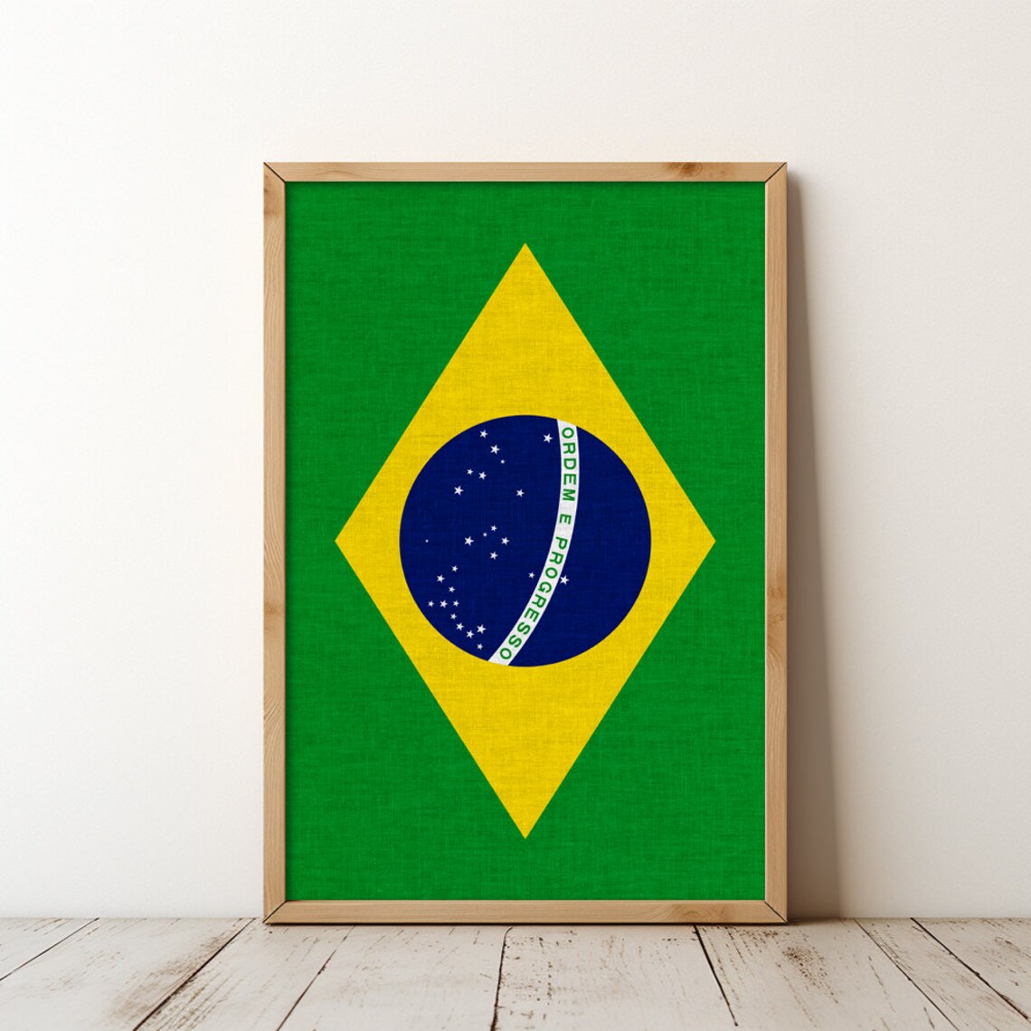 Brazil Brazilian Flag Travel Poster