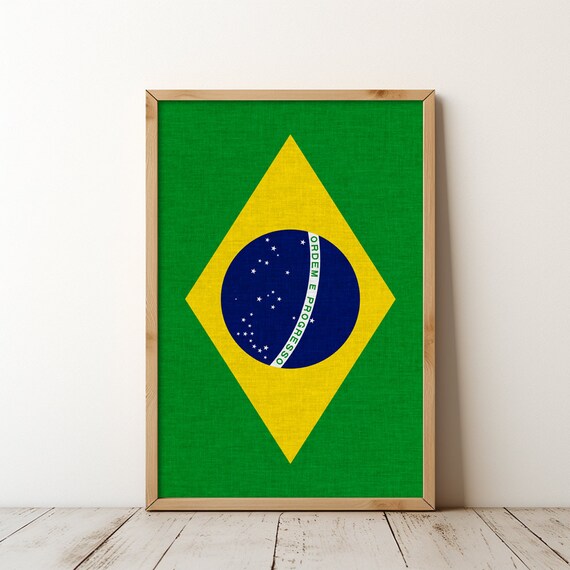 Brazil Brazilian Flag Travel Poster