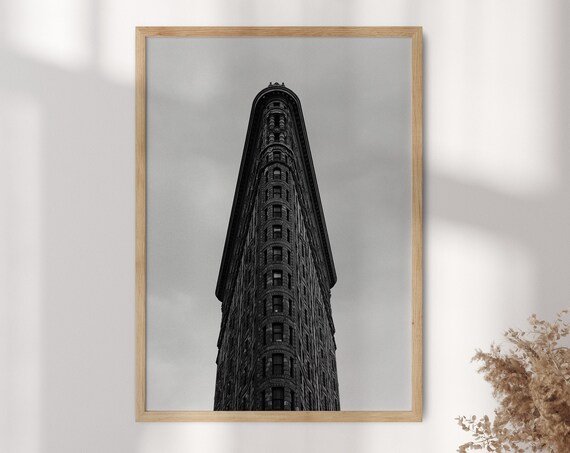 Flatiron Building Black and White NYC Architectural Photo Poster