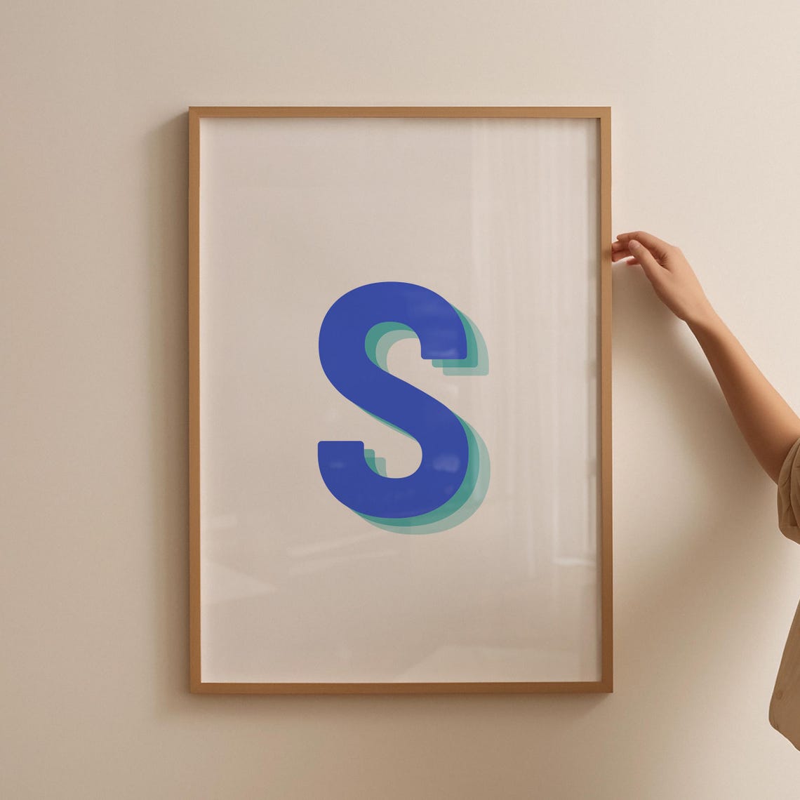 3D Alphabet S, Modern Letter Decor - Image 5