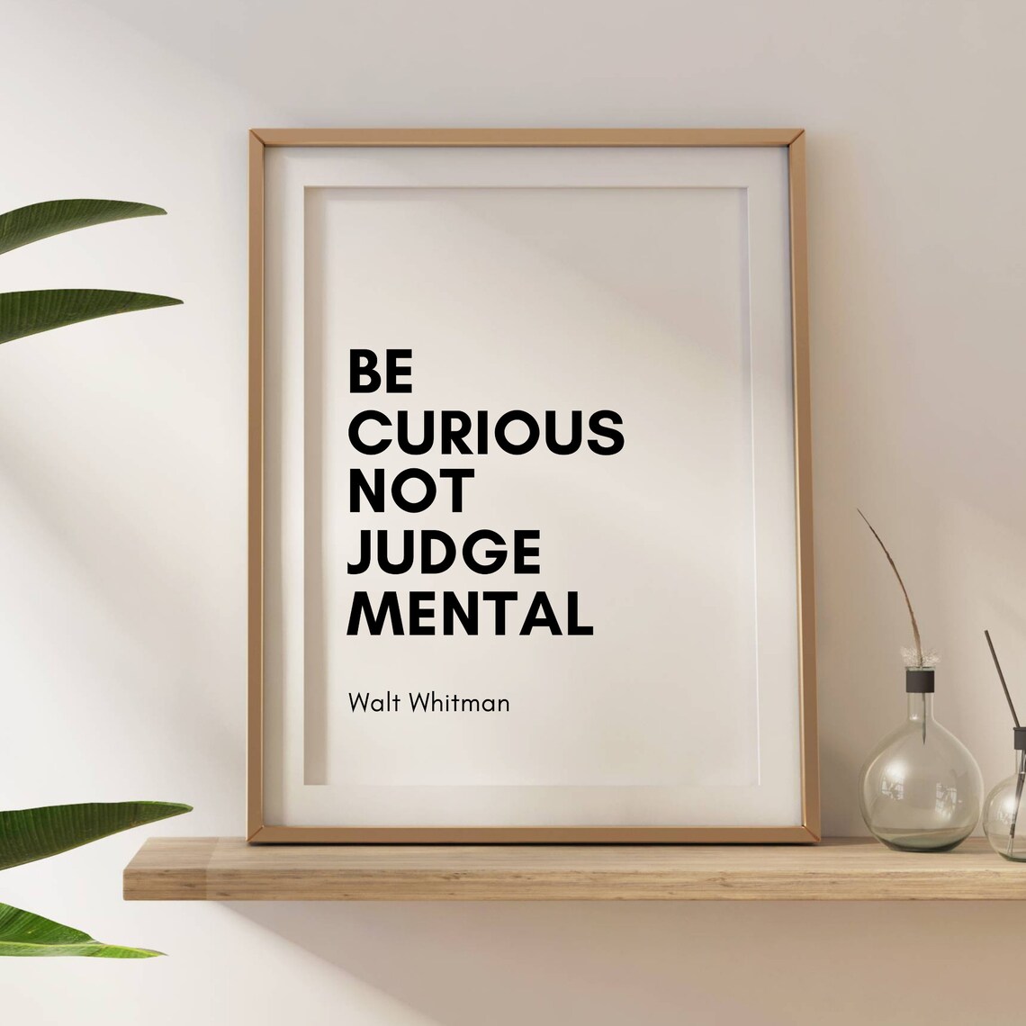 Be Curious Not Judgmental, Minimalist Quote Art Print - Image 5