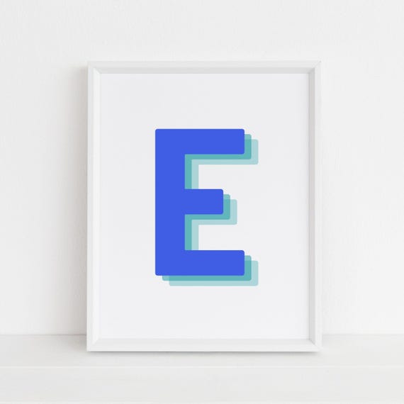 3D Alphabet E, Modern Letter Decor