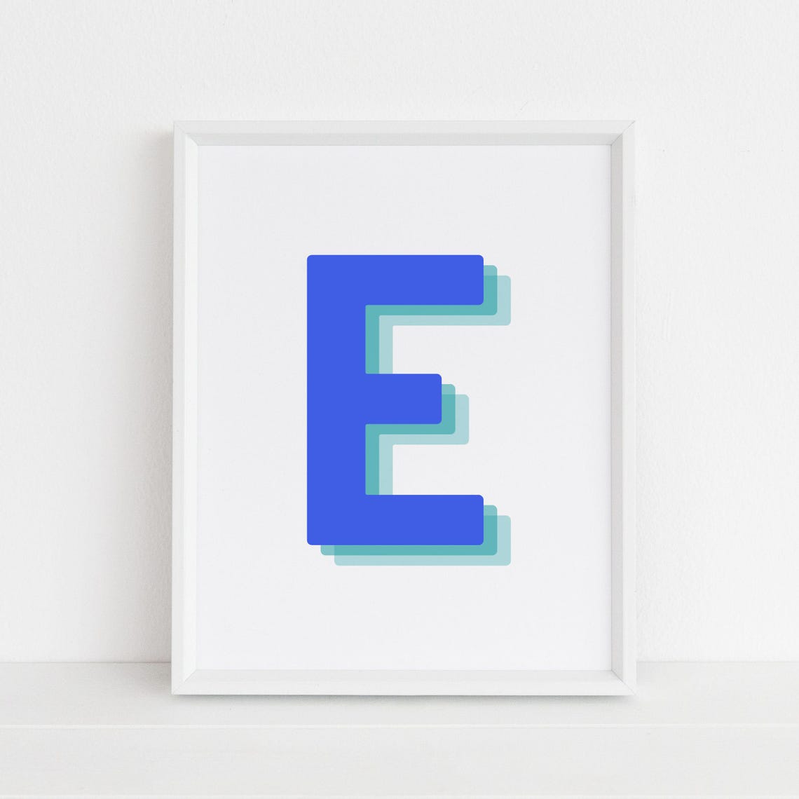 3D Alphabet E, Modern Letter Decor