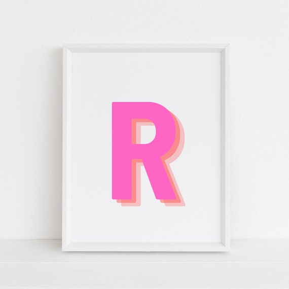 Letter R - Retro 3D Monogram