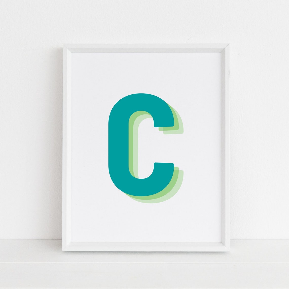 Letter C - Retro 3D Monogram