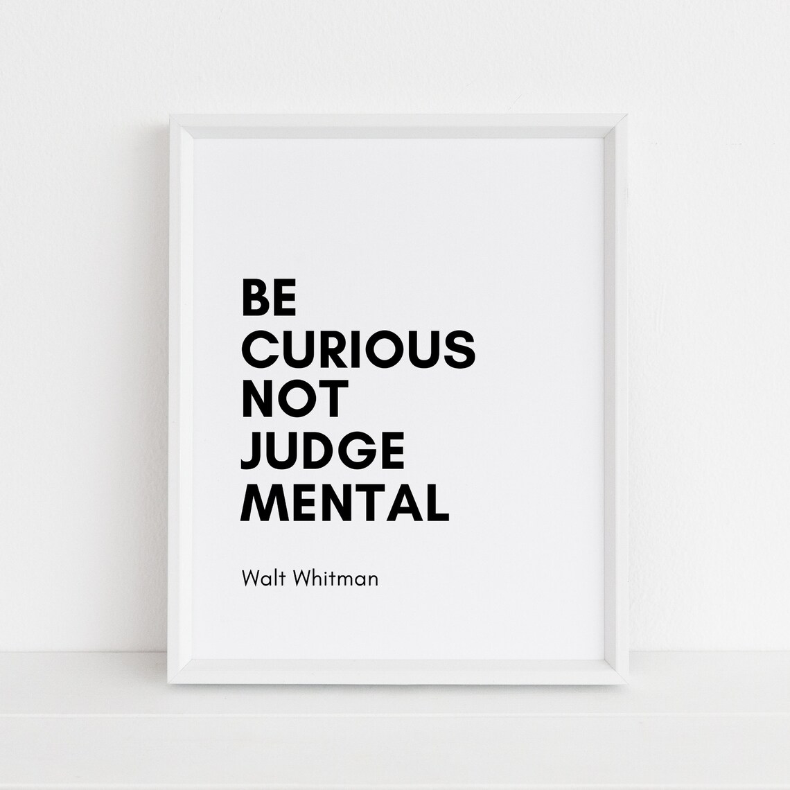 Be Curious Not Judgmental, Minimalist Quote Art Print - Image 2