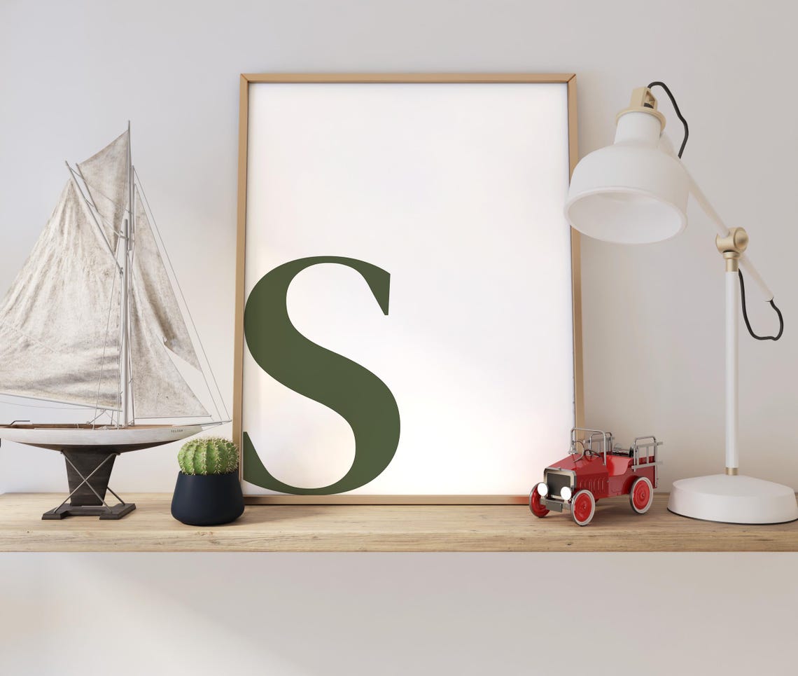 Letter S Poster, Preppy Room Decor - Image 2