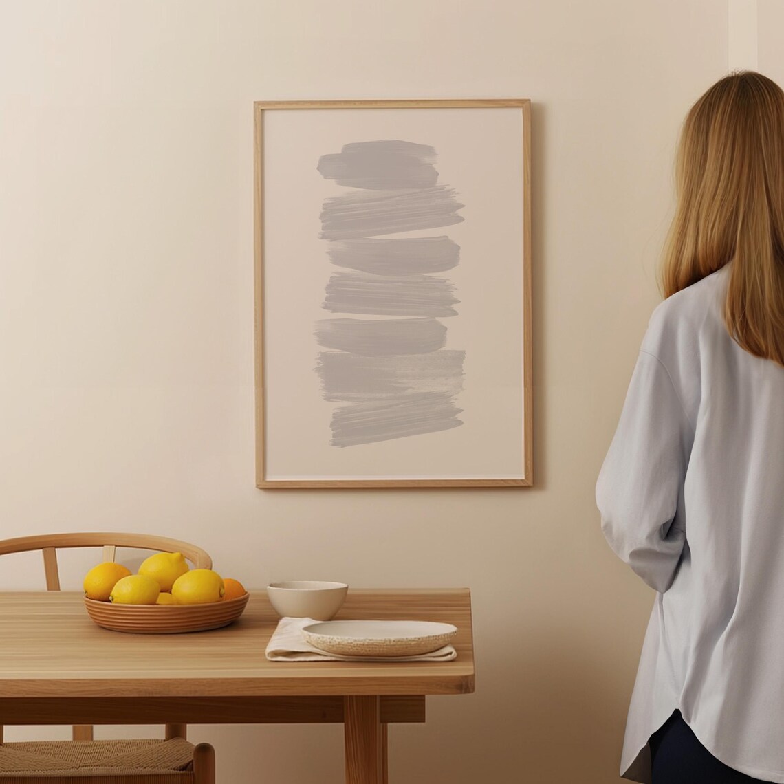 Minimalist Abstract Brush Stroke, Modern Wall Art - Image 3