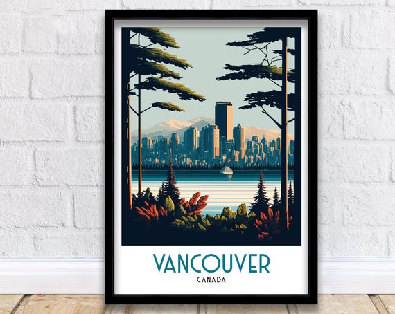 Vancouver Travel Poster, Canada Place Decor