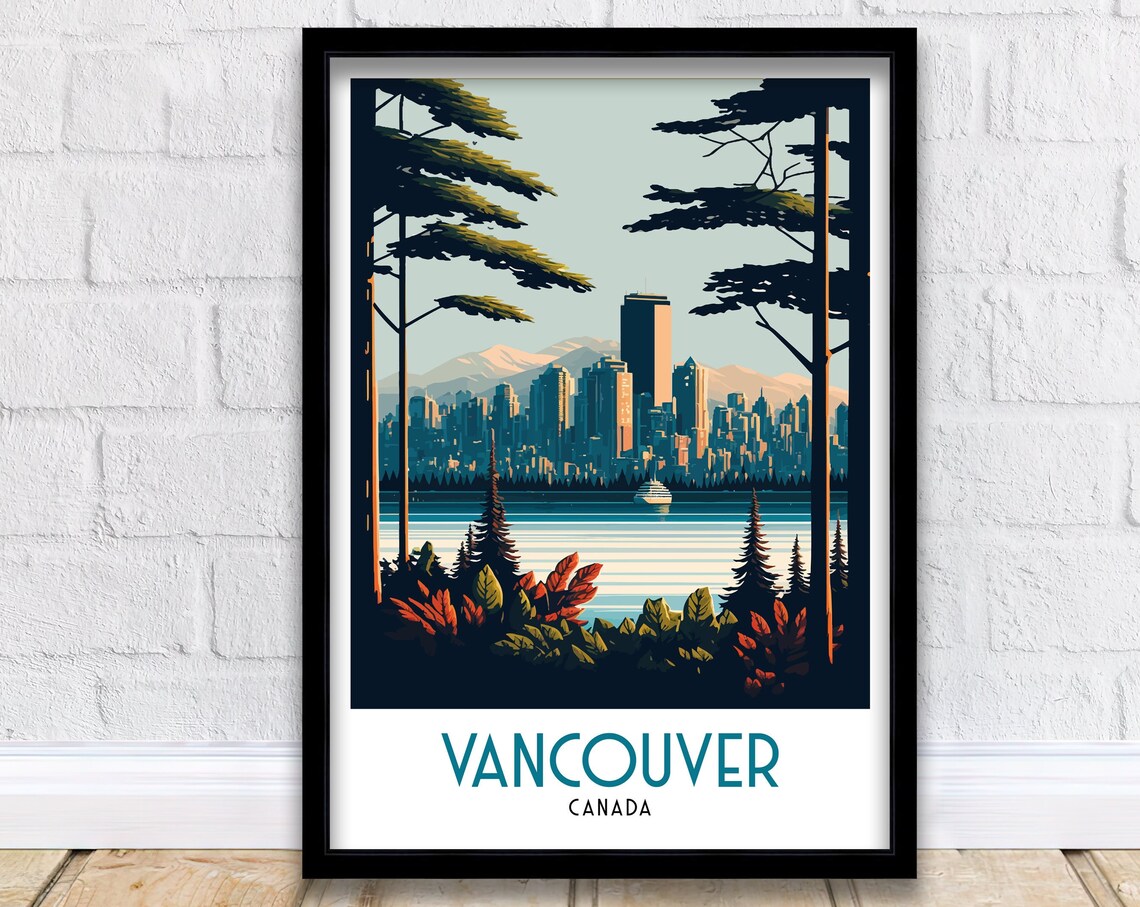 Vancouver Travel Poster, Canada Place Decor
