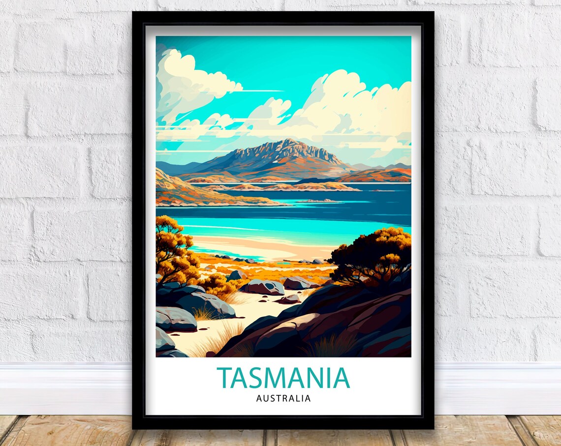 Tasmania Travel Poster, Australia Home Decor Art Print