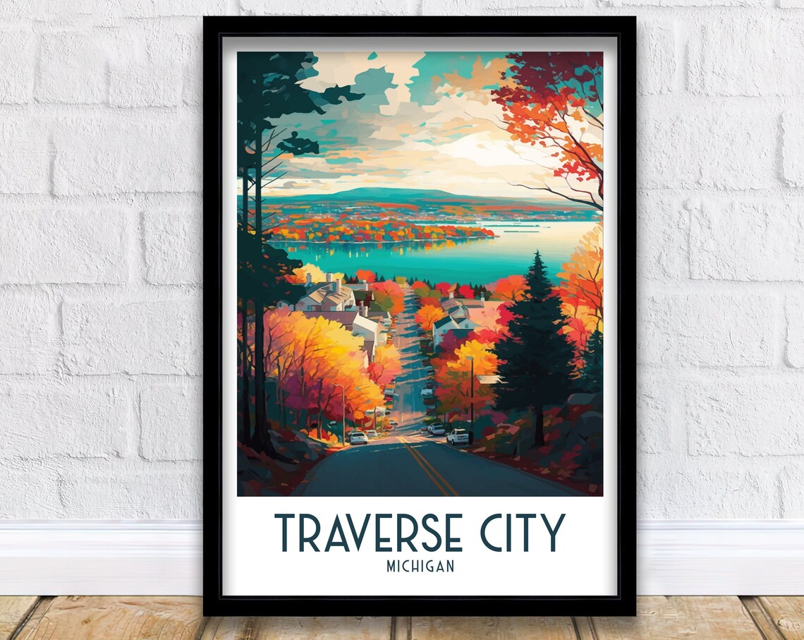 Michigan Travel Poster, Michigan Art Print