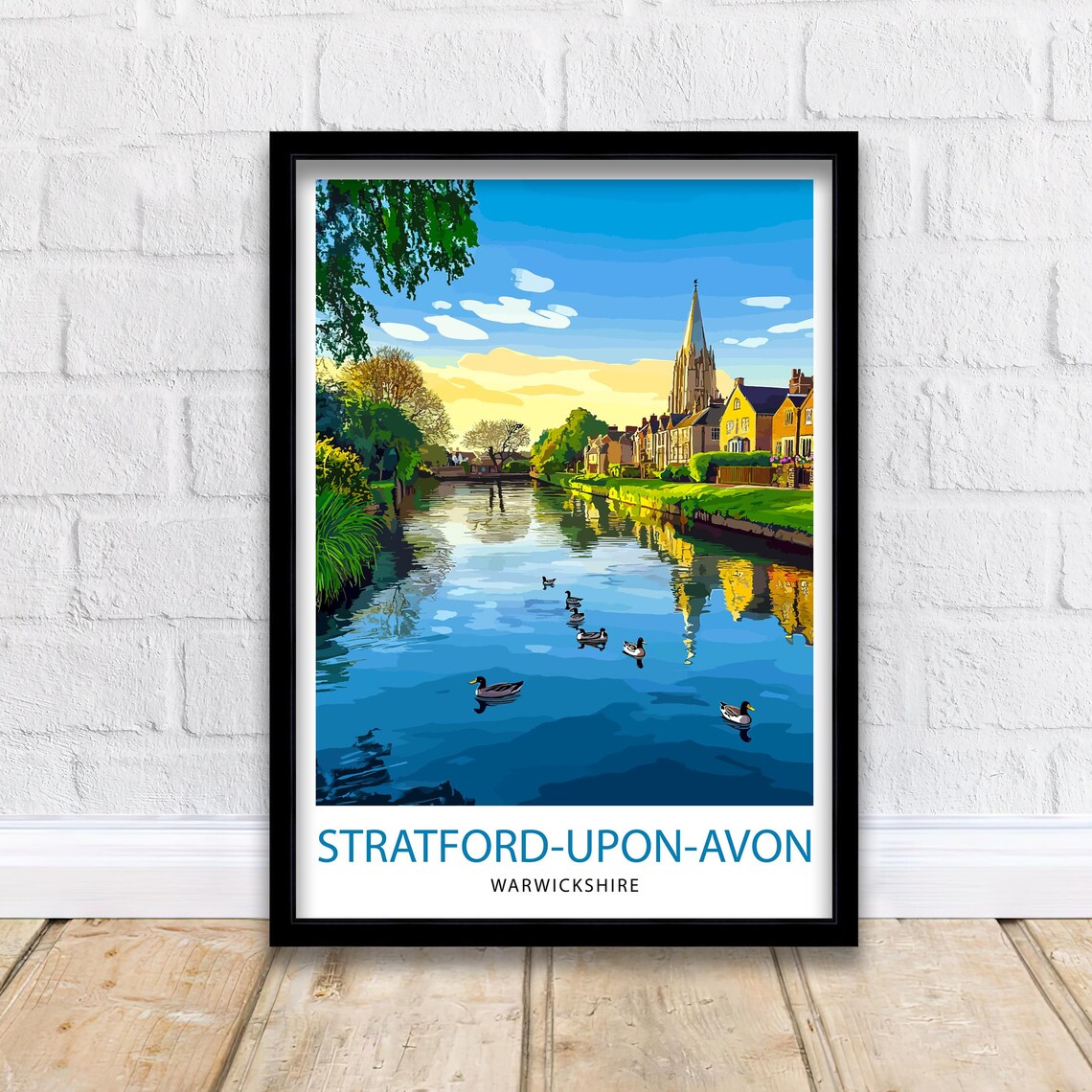 Stratford Upon Avon England Travel Poster