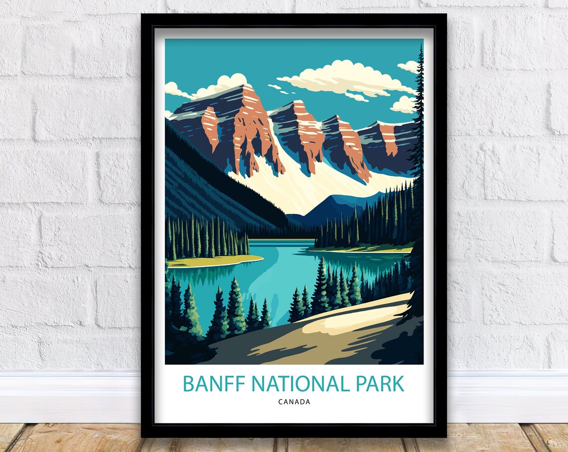Banff National Park Canada Travel Poster Art Print