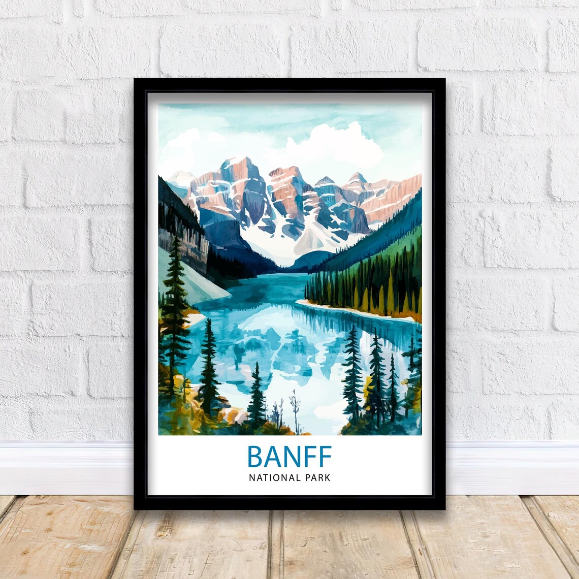 Banff National Park Travel Poster, Canadian Rockies