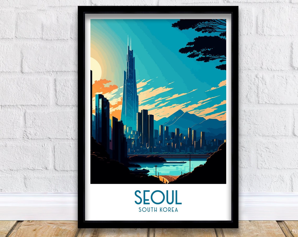 South Korea Travel Print Seoul Print South Korea Print Seoul Poster Travel Poster Seoul Wall Art Seoul South Korea