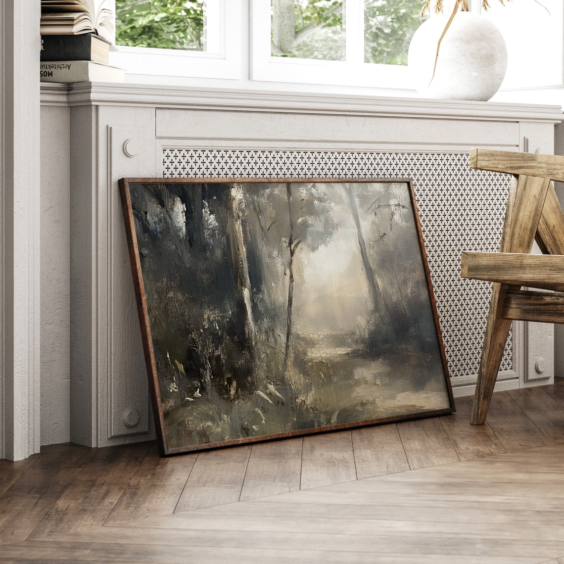 Dark Moody Forest With Light Through Trees Atmospheric Poster - Image 5