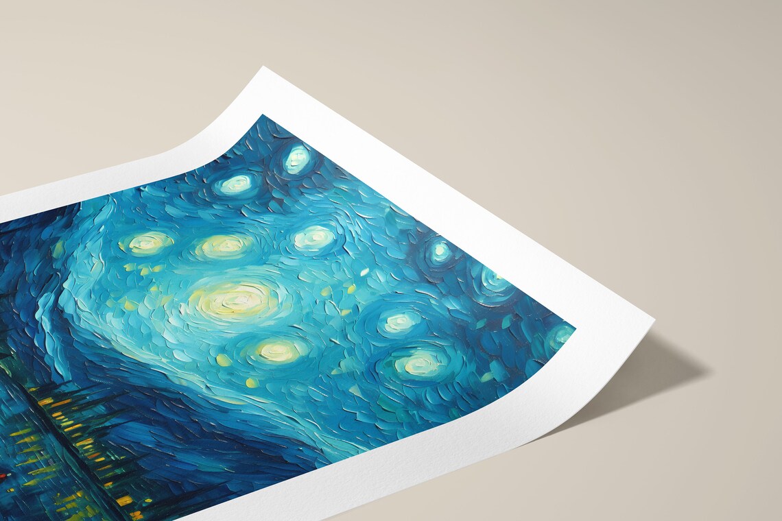 Van Gogh Night, Abstract Exhibition Poster - Image 2