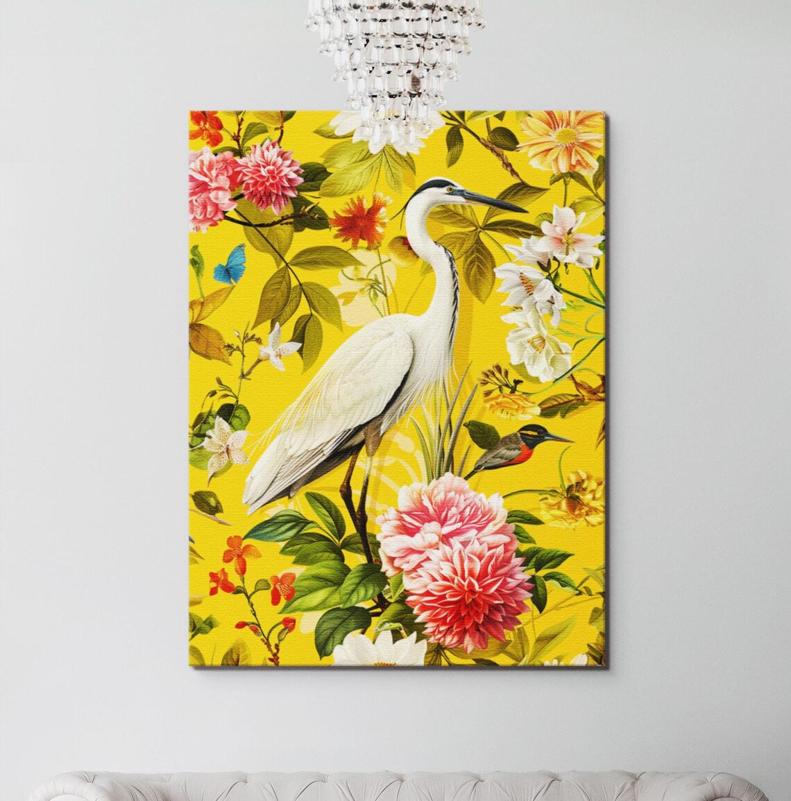 Japanese Crane Art Print, Japanese Home Decor