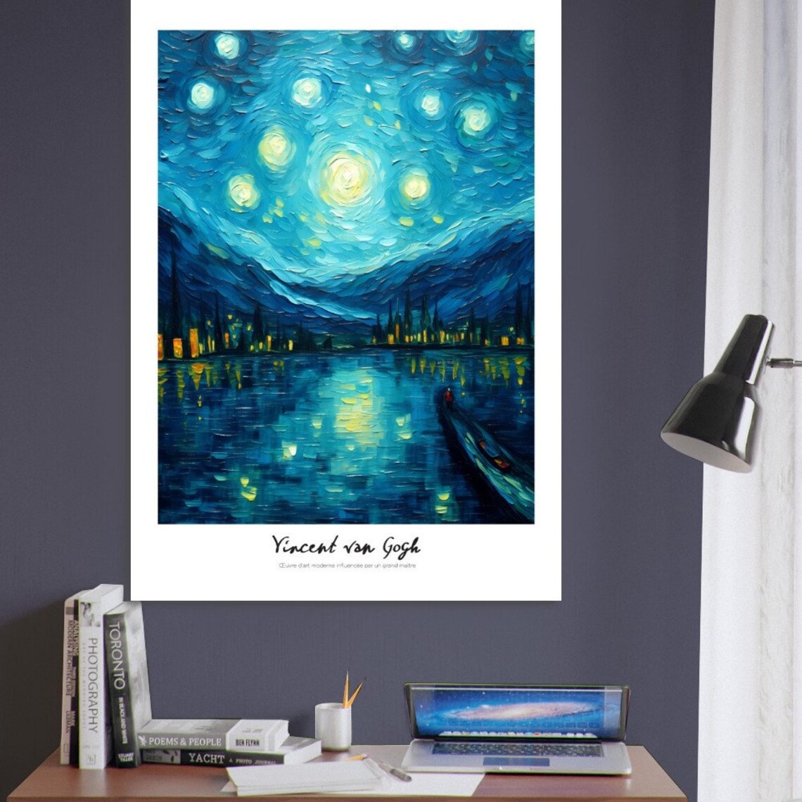 Van Gogh Night, Abstract Exhibition Poster