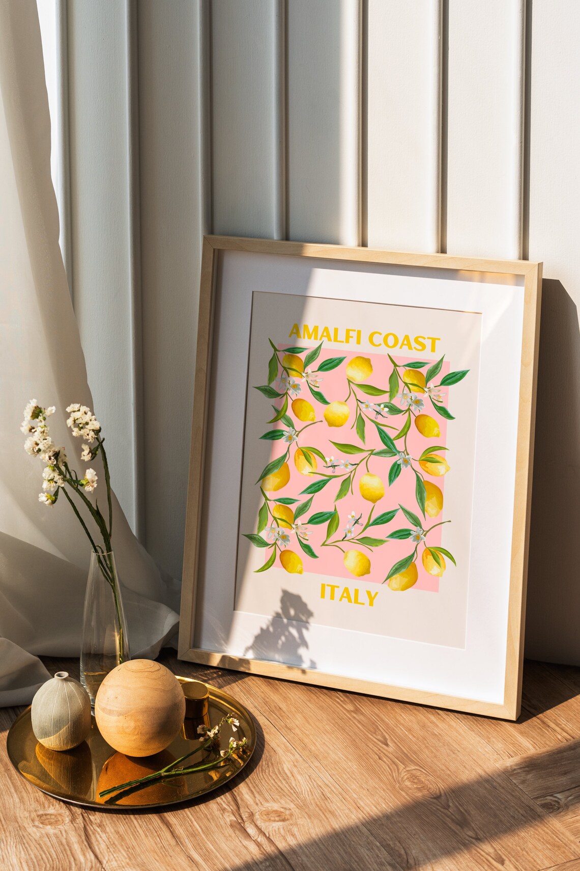 Amalfi Coast Italy Lemons Art Print - Image 4
