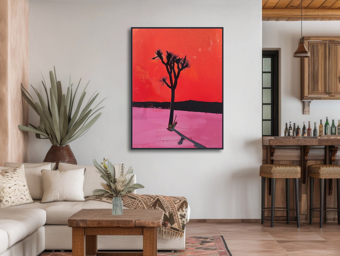 Joshua Tree Art Print, Southwestern Mid-Century Modern - Image 3