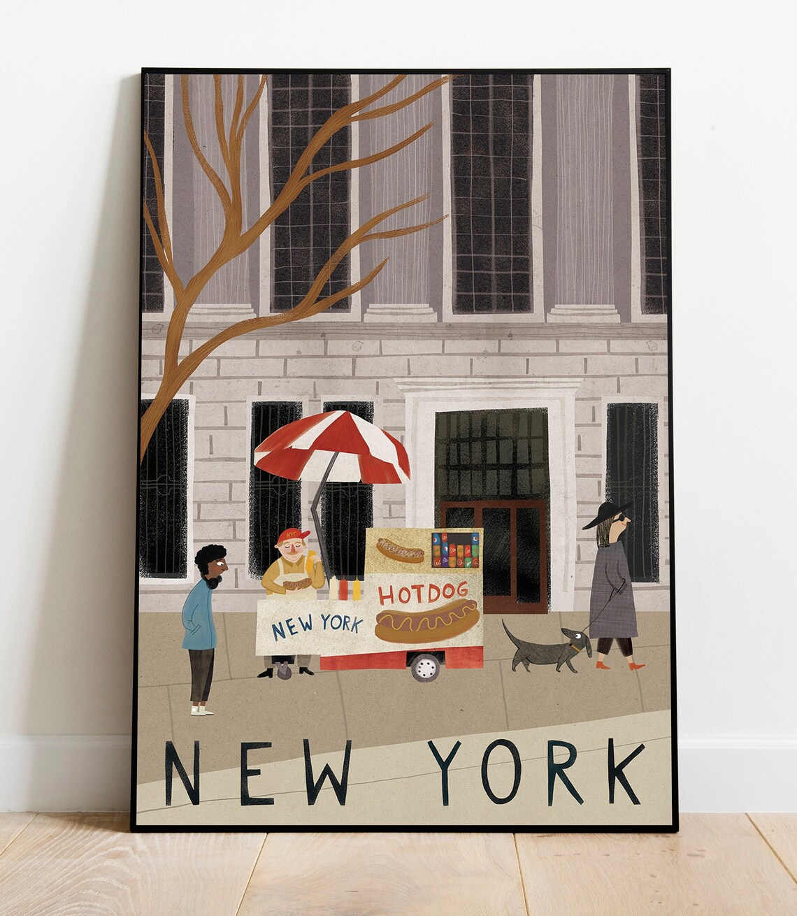 New York Boho Illustration Poster Art Print