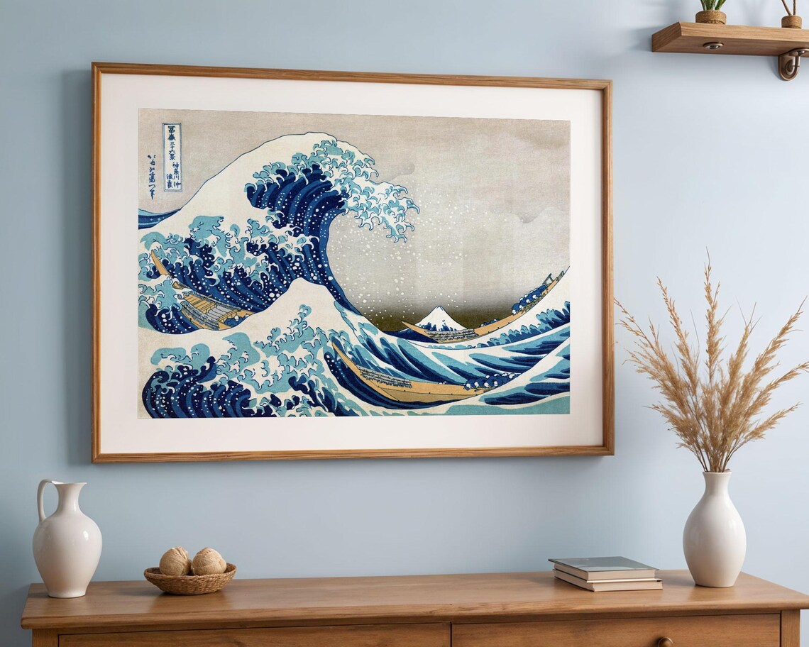 Katsushika Hokusai, The Great Wave of Kanagawa Art Print - Image 4