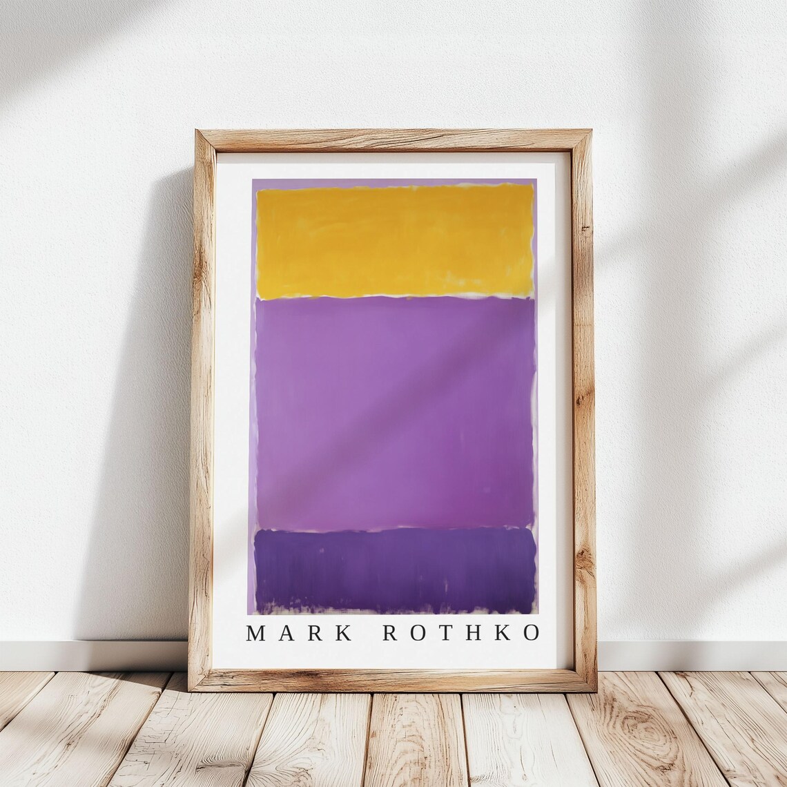 Mark Rothko Golden Yellow Band Over Purple Color Field Blocks Poster