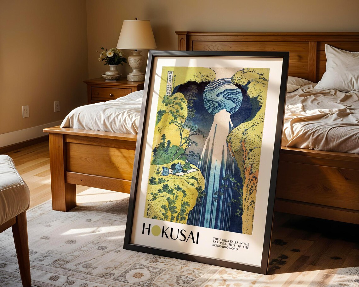 Amida Falls, Hokusai Japanese Ukiyo-E Poster - Image 4