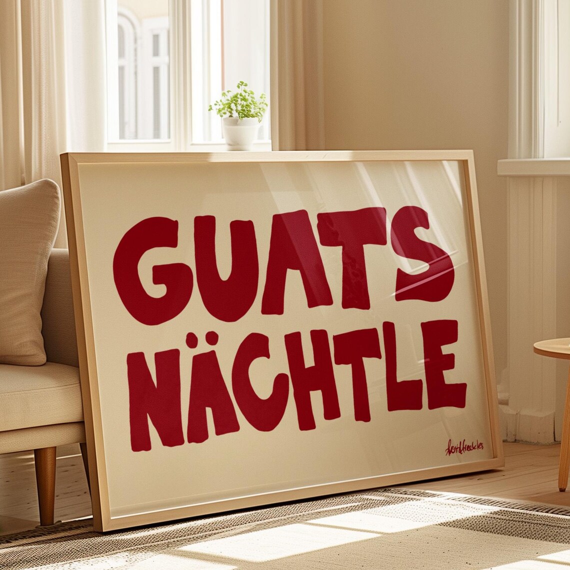 Guats Nchtle Bayerisch Schwäbisch Humor Art Print