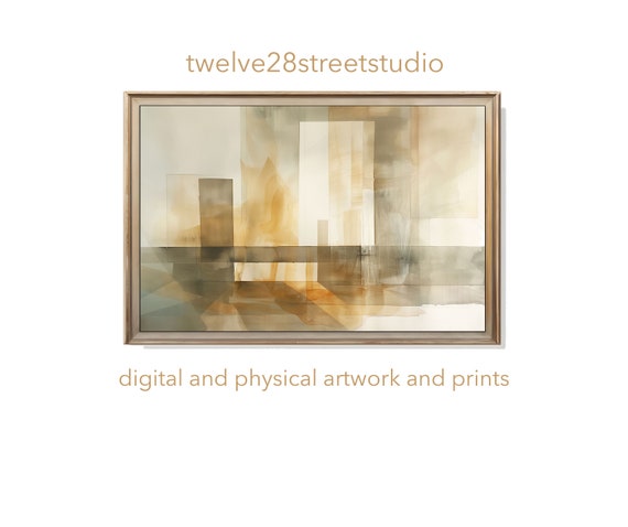 Sd188 Abstract Art Neutral Tones Muted Tonal Painting Instant Print At Home Multiple Sizes Earth Tones Modern