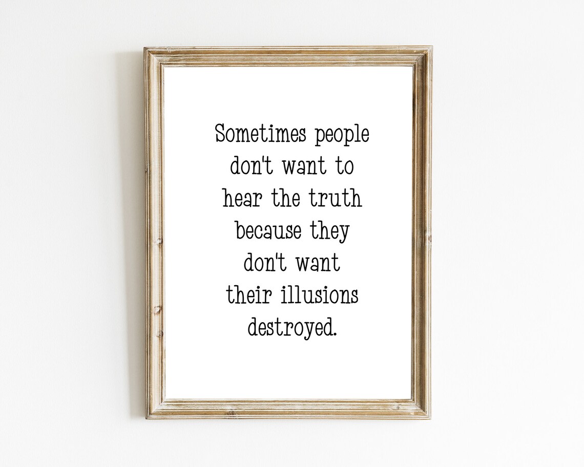 Nietzsche People Don't Want to Hear Truth Illusions Destroyed Quote Wall Art - Image 2