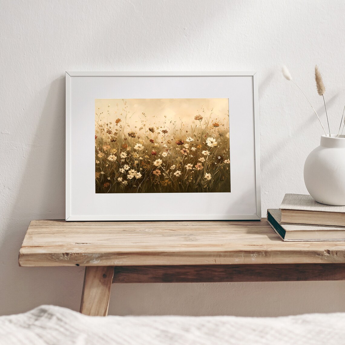 Vintage Flower Field Art Print, Antique Wildflowers - Image 2
